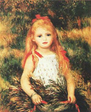 Pierre Renoir Girl with Sheaf of Corn France oil painting art